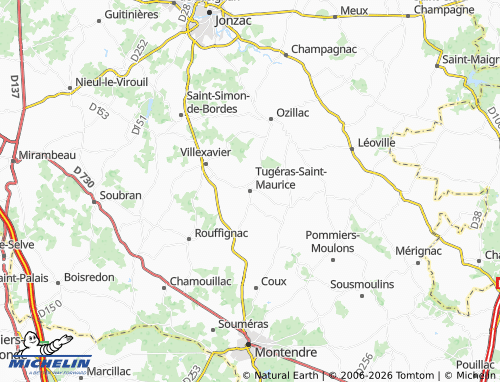 MICHELIN Tugéras-Saint-Maurice map - ViaMichelin