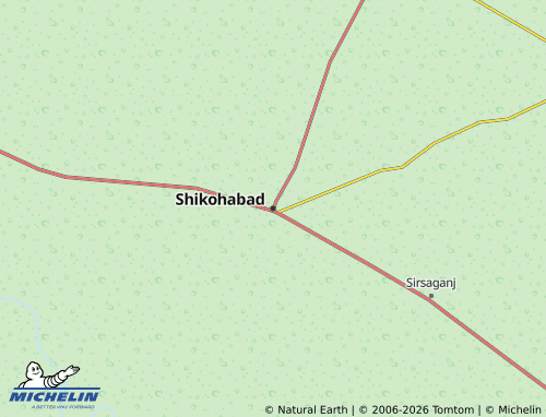 Mappa MICHELIN Shikohabad - ViaMichelin