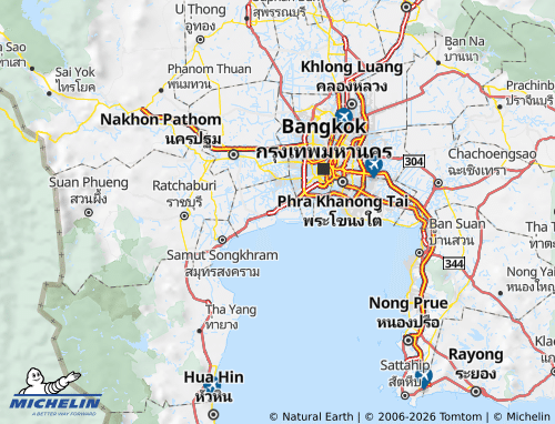 Carte MICHELIN Province de Samut Sakhon - ViaMichelin