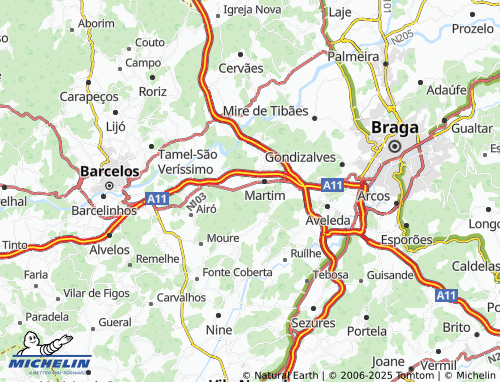 MICHELIN Riquinha map - ViaMichelin