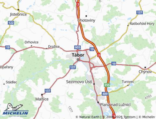 Mappa MICHELIN Tábor - ViaMichelin