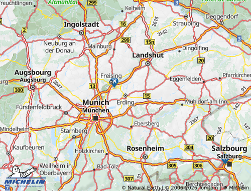 MICHELIN Erding map - ViaMichelin