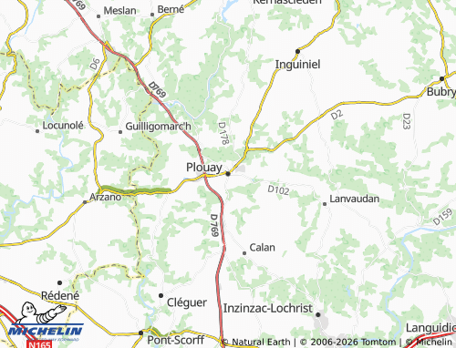 Mappa MICHELIN Plouay - ViaMichelin