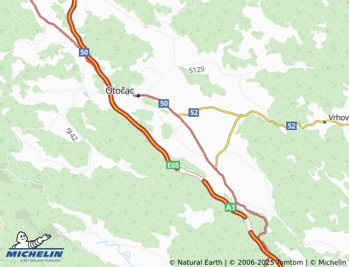 MICHELIN gornji prozor map - ViaMichelin