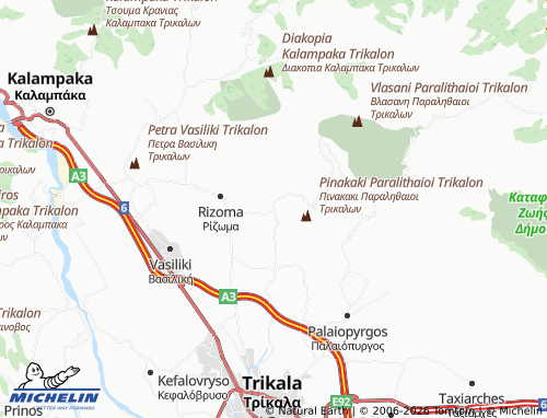 MICHELIN Platanos map - ViaMichelin