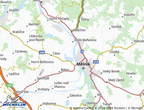 Mappa MICHELIN Vliněves - ViaMichelin