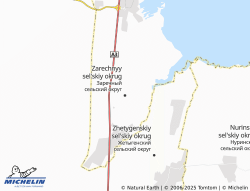 MICHELIN Zarechnyy sel'skiy okrug map - ViaMichelin