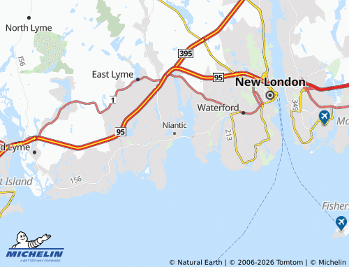 Mappa MICHELIN Niantic - ViaMichelin