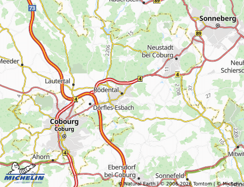 Mappa MICHELIN Rödental - ViaMichelin