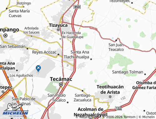 MICHELIN-Landkarte Santa María Ajoloapan - ViaMichelin