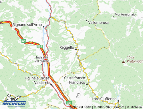 Carte MICHELIN Borgo a Cascia - ViaMichelin