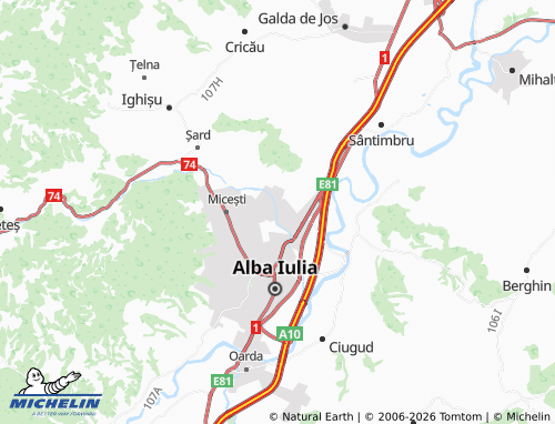 MICHELIN Bărăbanț map - ViaMichelin