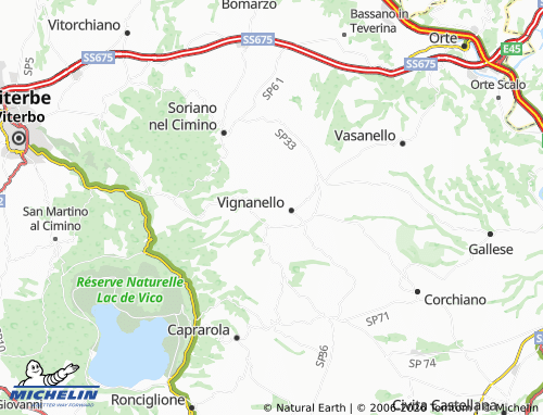 MICHELIN-Landkarte Vallerano - ViaMichelin