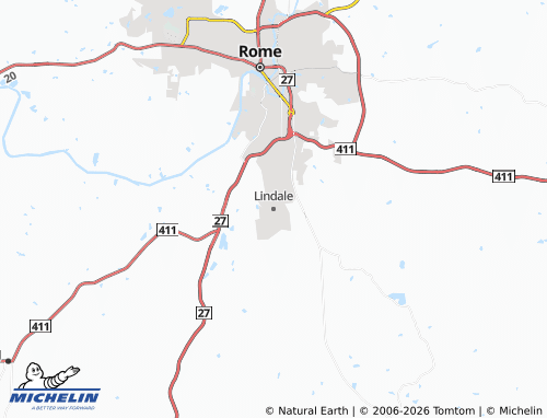 Mapa MICHELIN Lindale - ViaMichelin