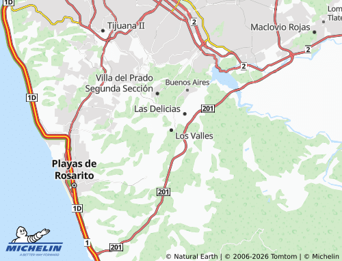 MICHELIN Los Valles map - ViaMichelin