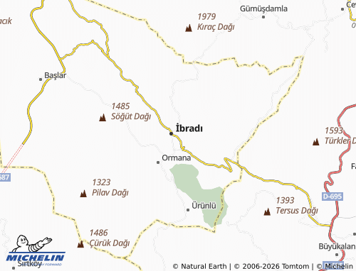 MICHELIN Düzlen map - ViaMichelin