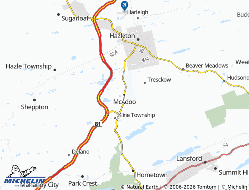 Mappa MICHELIN McAdoo - ViaMichelin