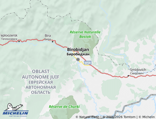MICHELIN-Landkarte Birobidschan - ViaMichelin