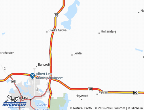 Carte MICHELIN Lerdal - ViaMichelin