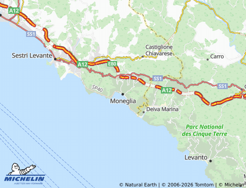 Mappa MICHELIN Moneglia - ViaMichelin