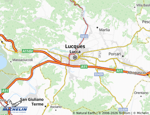 Mapa MICHELIN Lucca - ViaMichelin
