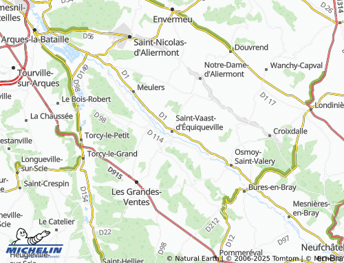 MICHELIN Saint-Vaast-d'Équiqueville map - ViaMichelin