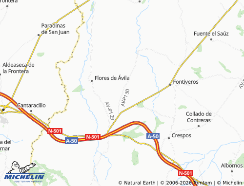 MICHELIN Muñosancho map - ViaMichelin