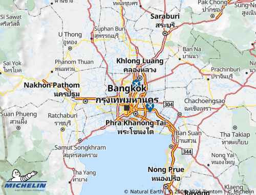 MICHELIN-Landkarte Provinz Nonthaburi - ViaMichelin