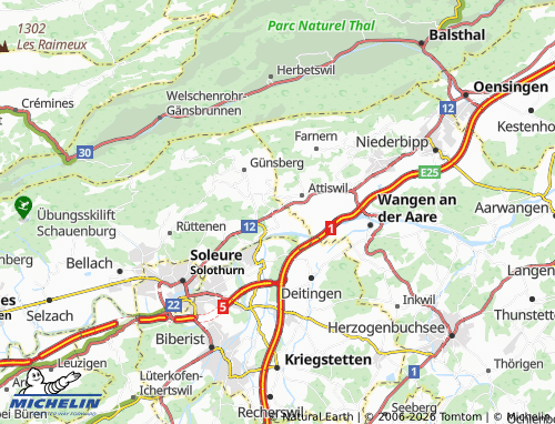 MICHELIN Flumenthal map - ViaMichelin