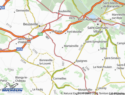 MICHELIN Martainville map - ViaMichelin