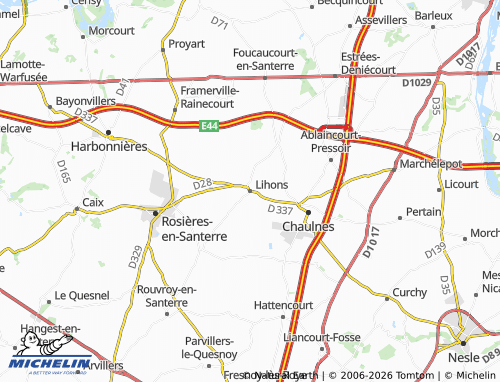 Mapa MICHELIN Lihons - ViaMichelin
