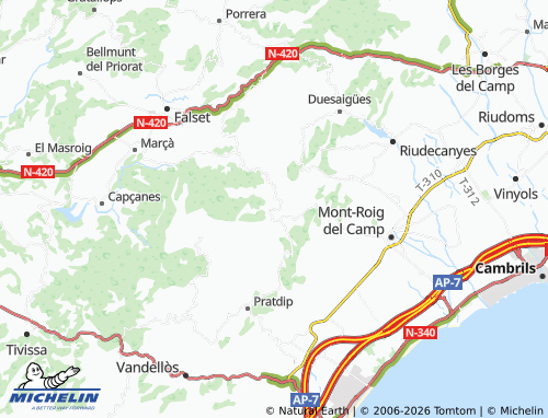 Carte MICHELIN Colldejou - ViaMichelin