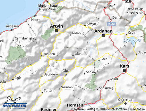 Mapa MICHELIN Olur - ViaMichelin