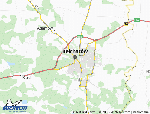 MICHELIN-Landkarte Bełchatów - ViaMichelin