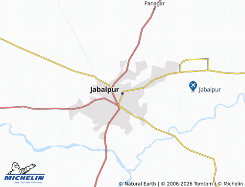 Kaart MICHELIN Jabalpur - ViaMichelin