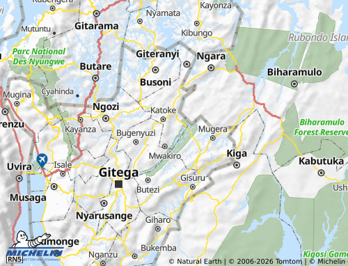 MICHELIN-Landkarte Buhinyuza - ViaMichelin