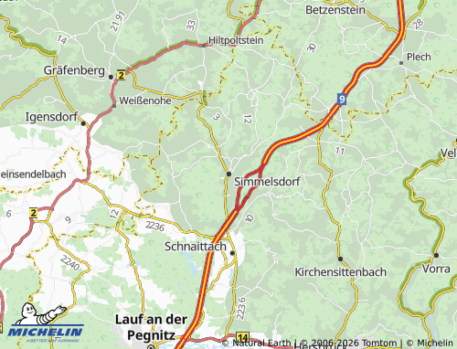 MICHELIN Simmelsdorf map - ViaMichelin