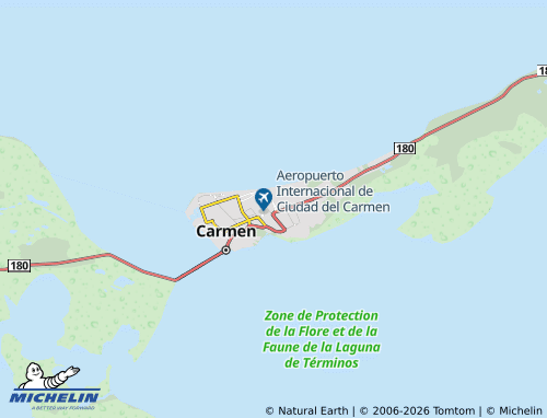 Mappa MICHELIN Isla del Carmen - ViaMichelin