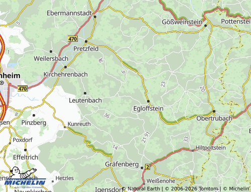 MICHELIN Egloffsteinerhüll map - ViaMichelin