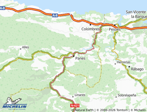Mapa MICHELIN Panes - ViaMichelin
