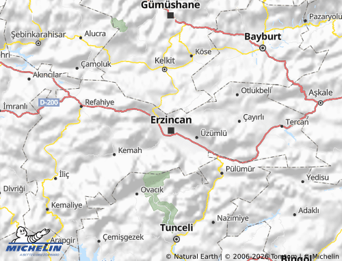 Mappa MICHELIN Erzincan - ViaMichelin