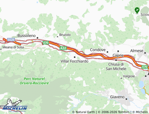 MICHELIN-Landkarte Villar Focchiardo - ViaMichelin