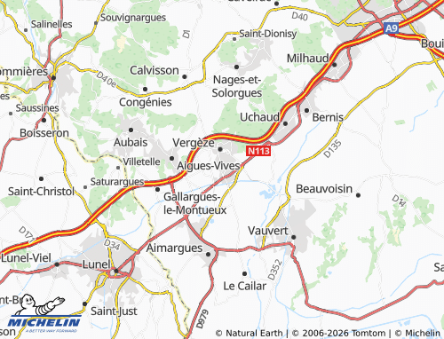 Carte MICHELIN Codognan - ViaMichelin