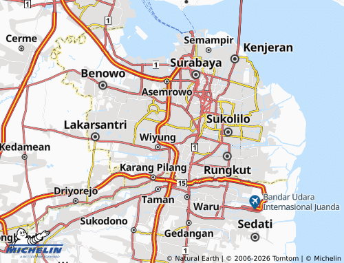 MICHELIN Dukuh Pakis map - ViaMichelin