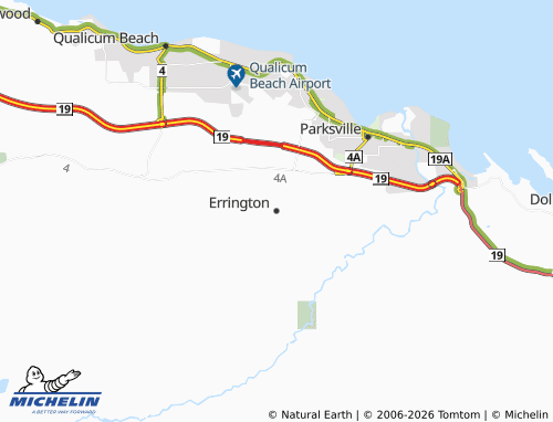 Carte MICHELIN Errington - ViaMichelin