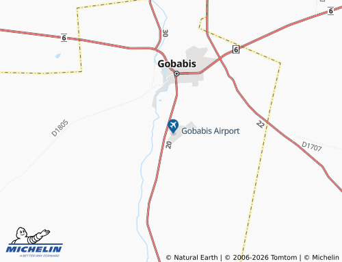 MICHELIN-Landkarte Gobabis Outlying - ViaMichelin