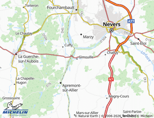 Carte MICHELIN Gimouille - ViaMichelin
