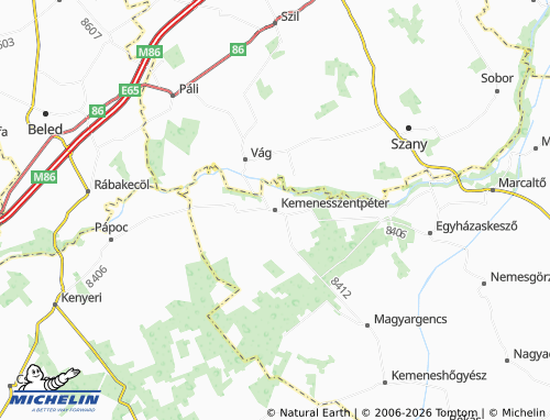 MICHELIN Kemenesszentpéter map - ViaMichelin