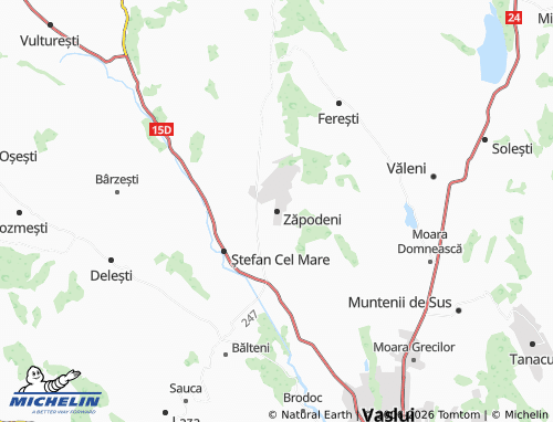 Mapa MICHELIN Zăpodeni - ViaMichelin