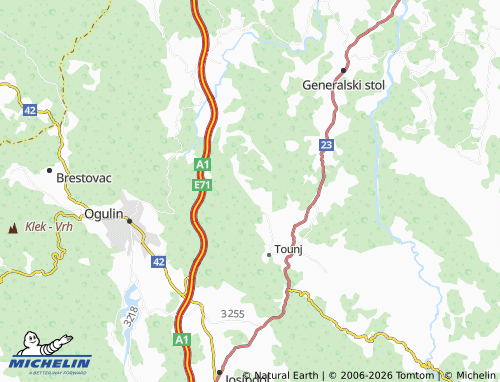 Mapa MICHELIN Višnjić Brdo - ViaMichelin